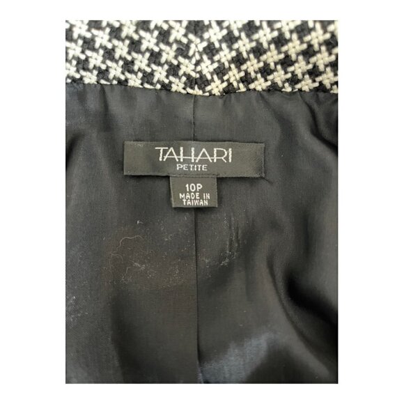 Tahari Houndstooth Blazer - Size 10P - Picture 9 of 10